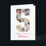 5th Birthday Number 5 Photo Collage Personalised Card<br><div class="desc">Celebrate your child's momentous 5th Birthday with this cute card. It's a personalised photo collage birthday card that allows you to create a truly unique and memorable design. This customisable template lets you insert your own cherished photos, capturing the precious moments of your children's year. This custom card is perfect...</div>