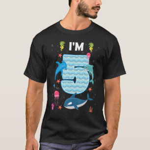 5th Birthday Ocean Sea Animal  5 Years Old Bday T-Shirt