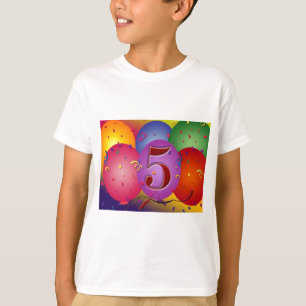5th Birthday Party Balloon decorations T-Shirt