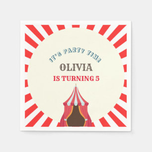 5TH Birthday Party Circus THEME Napkin