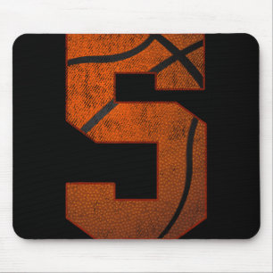 5th Birthday Party Five 5 Year Old Basketball Bday Mouse Pad