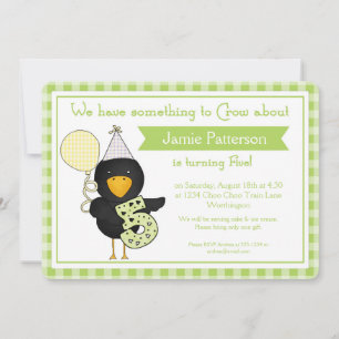5th Birthday Party Invitations Birthday Crow