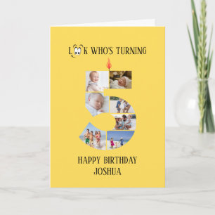 5th Birthday Photo Card