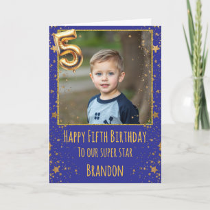 5th Birthday Photo Card