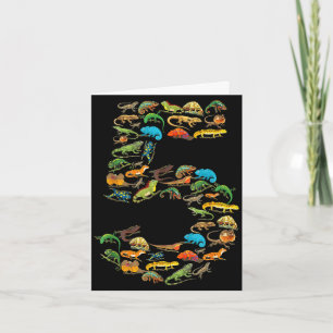 5th birthday reptiles lizards 5 year old birthday card