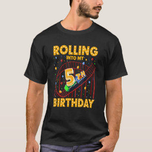 5th Birthday Rollercoaster Amusement Park Girl Boy T-Shirt