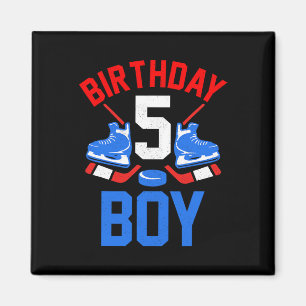 5th Birthday Shirt For Girls Boys 5 Yrs Old Ice Ho Magnet
