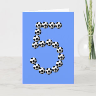 5th Birthday Soccer Age Card