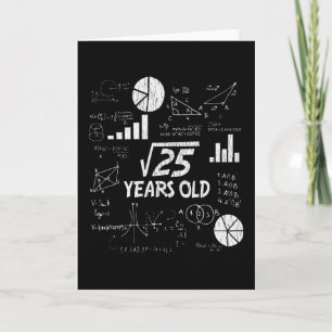 5th Birthday Square Root of 25 - 5 Years Old Bday Card