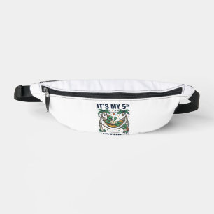 5th Birthday Turtle Hammock Vintage Engraving Desi Bum Bags