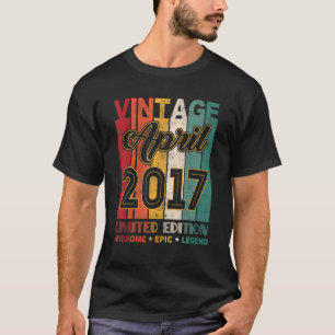 5th Birthday Vintage April 2017 Awesome Epic Legen T-Shirt