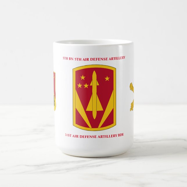 5TH BN 5TH AIR DEFENSE ARTILLERY 31ST AIR DEFENSE COFFEE MUG (Center)