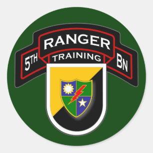 5th Bn Training, 75th Ranger Rgt - Airborne 2 Classic Round Sticker