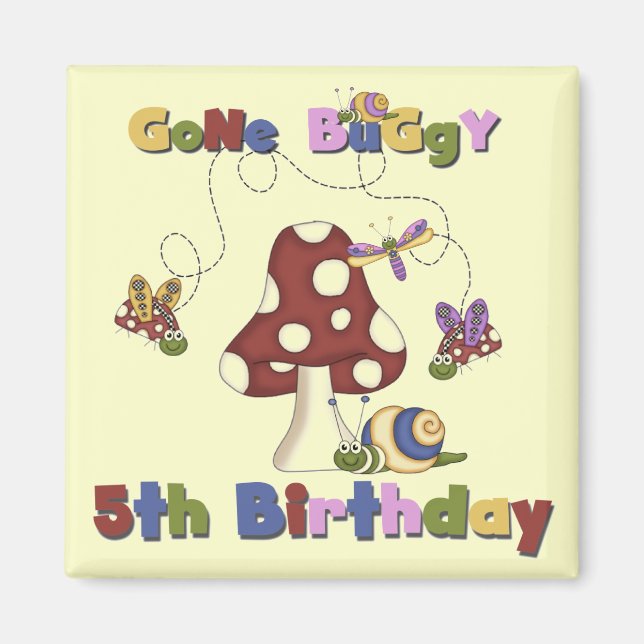 5th Bug Birthday Tshirts and Gifts Magnet (Front)