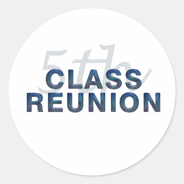 5th Class Reunion Classic Round Sticker (Front)