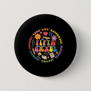 5th Fifth Grade Dream Team Back To School Teacher 6 Cm Round Badge