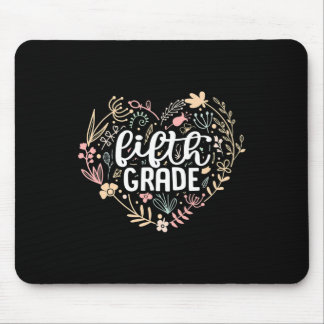 5th Fifth Grade Floral Heart Ck To School Teacher Mouse Pad