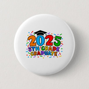 5th Fifth Grade Graduate 2025 Graduation Cl Of 202 6 Cm Round Badge