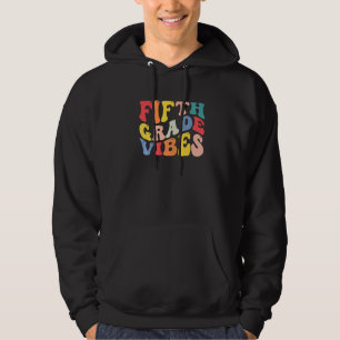 5th Fifth Grade Vibes Teacher Back To School Retro Hoodie