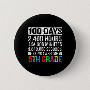 5th Grade 100 Day Countdown 100 Days Of School Gif 6 Cm Round Badge