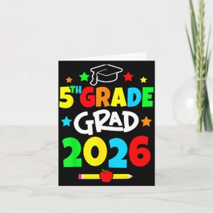 5th grade 2026 fifth grade grad elementary school  card