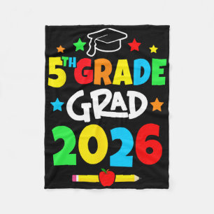 5th Grade 2026 Fifth Grade Grad Elementary School Fleece Blanket