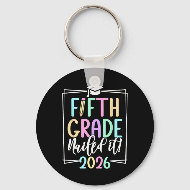 5th Grade 2026 Fifth Grade Grad Elementary School  Key Ring (Front)