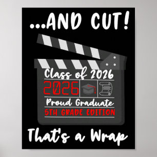 5th Grade 2026 Last Day End Of School Graduation F Poster