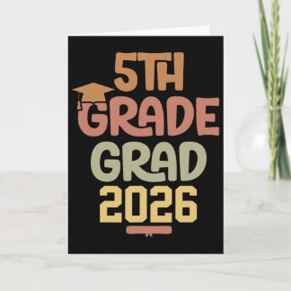 5th Grade Cl 2026 Graduate Elementary School Gradu Card
