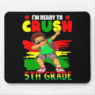 5th Grade Dabbing Black African Boys Back to Schoo Mouse Pad
