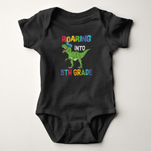 5th Grade Dinosaur First Day School Student Gift Baby Bodysuit