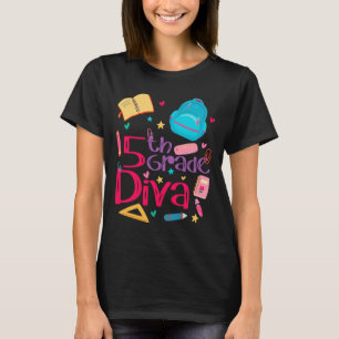 5th Grade Diva Teacher Girl Outfit Cute First Day T-Shirt