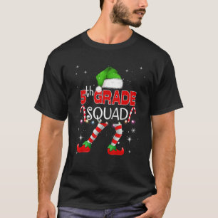 5th Grade Elf Squad Matching Teach Christmas Schoo T-Shirt
