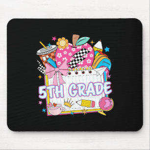 5th Grade Fifth Grade Girls Kids Funny Back To Sch Mouse Pad