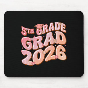 5th Grade Grad Cl 2026 Graduation Groovy Pink Prem Mouse Pad