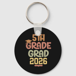 5th Grade Grad Cl Of 2026 Graduation Bold Cosy Col Key Ring