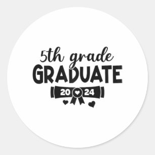 5th Grade Graduate Last Day Of School Senior 2024 Classic Round Sticker