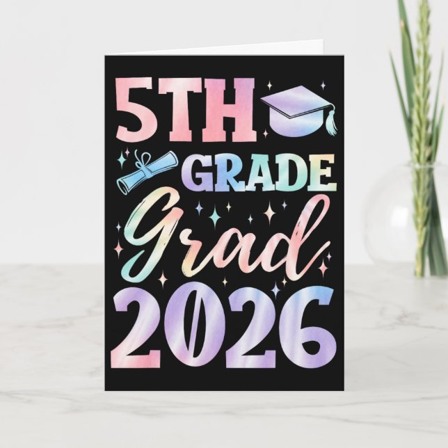 5th Grade Graduation Cl 2026 Elementary School Gra Card (Front)