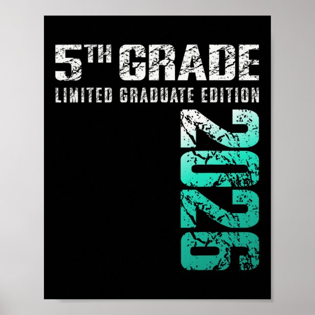5th Grade Graduation Cl Of 2026  Poster (Front)