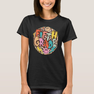 5th Grade Leopard Team Fifth Grade Teacher Back To T-Shirt