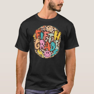 5th Grade Leopard Team Fifth Grade Teacher Back To T-Shirt