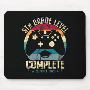 5th Grade Level Complete Gamer Cl Of 2026 Graduati Mouse Pad