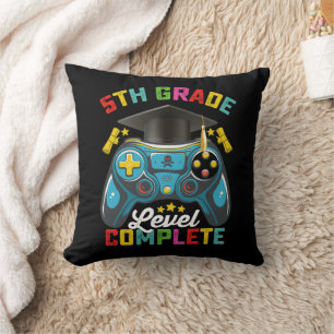 5th Grade Level Complete Graduation Gaming Gamer Cushion