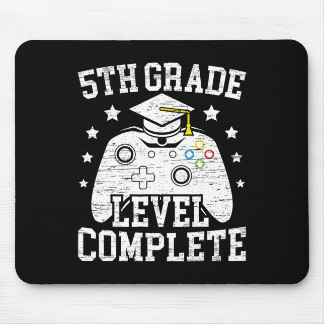 5th Grade Level Complete Student Graduation Video  Mouse Pad (Front)