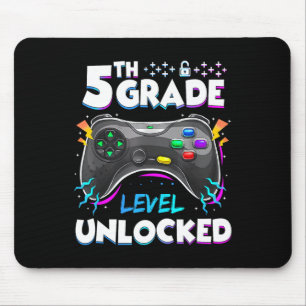 5th Grade Level Unlocked Back To School First Day Mouse Pad