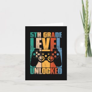5th Grade Level Unlocked Back To School Game Contr Card
