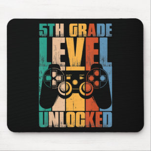 5th Grade Level Unlocked Back To School Game Contr Mouse Pad