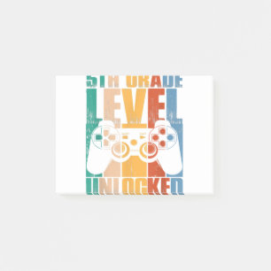 5th Grade Level Unlocked Back To School Game Contr Post-it Notes