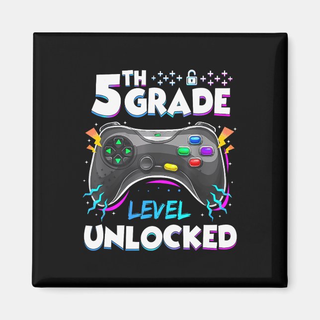 5th Grade Level Unlocked Ck To School First Day Ga Magnet (Front)