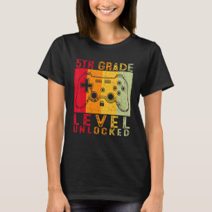 5th Grade Level Unlocked Gamer First Day Of School T-Shirt